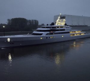 Lürssen’s 142-meter superyacht ALIBABA has returned from her sea trials