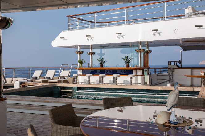 Superyacht OCTOPUS pool - image from Jeff Brown