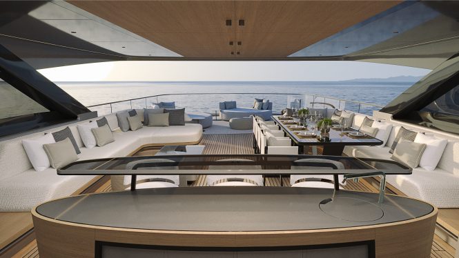 Upper deck aft dining terrace - image from Tankoa