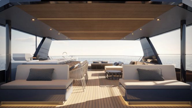 Sun deck - SEA BOSS | image from Inace Yachts