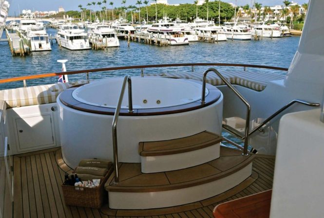 Sun deck jacuzzi