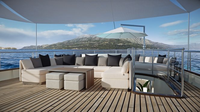 Sundeck seating (rendering)