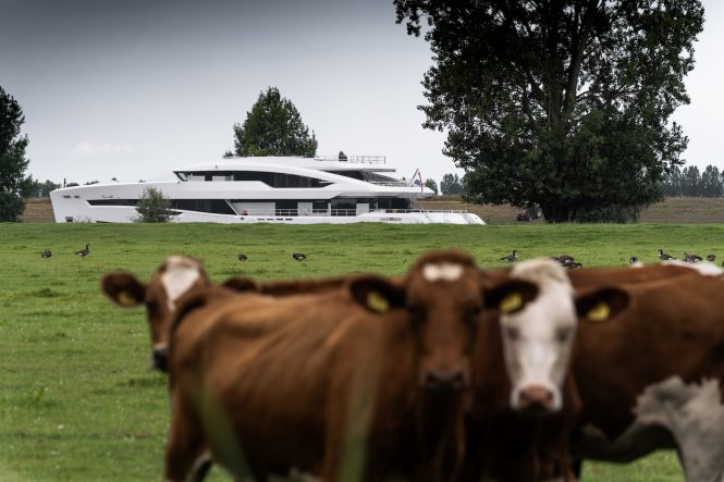 Luxury yacht SANTOSH heading to the North Sea - Photo © Ruben Griffioen