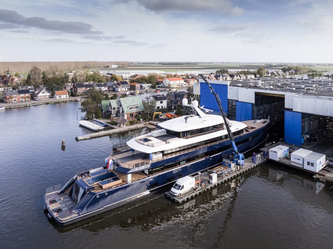 Feadship superyacht ONE emerges from the shed - image from Feadship