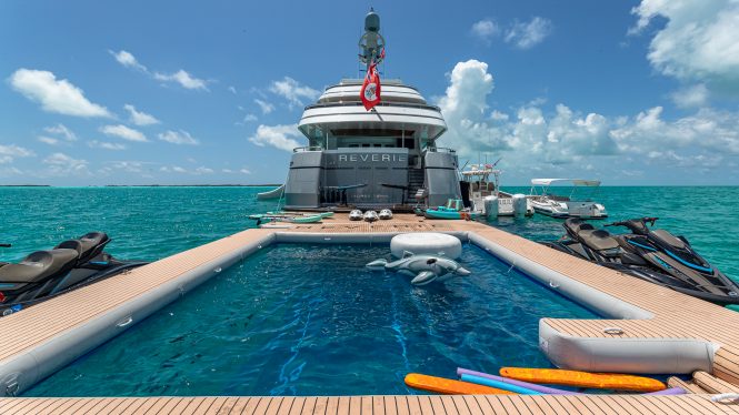 Luxury yacht REVERIE - sea pool and water toys