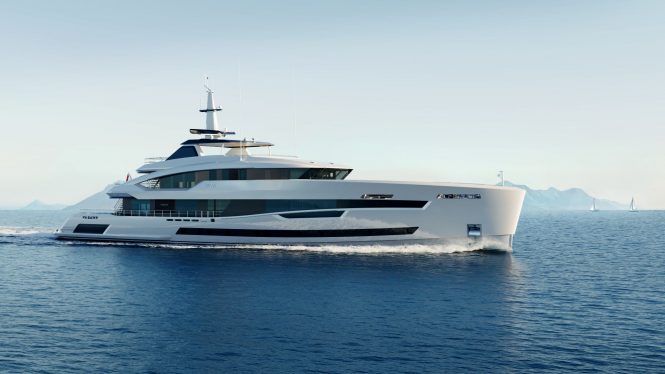 Luxury yacht PROJECT EVITA (rendering)