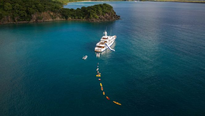 Luxury charter yacht TELEOST with water toys